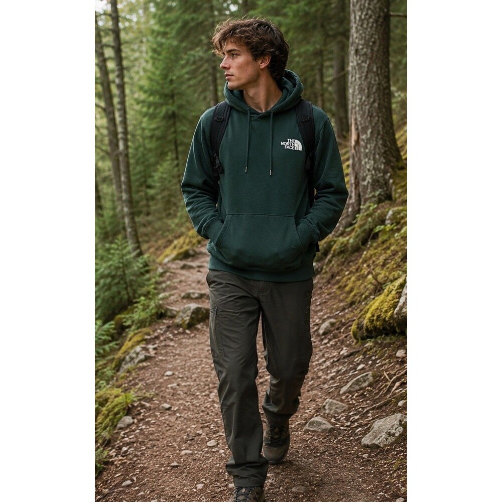 The North Face Hoodie Sweatshirt XLT Extra Large Tall Green Never Stop Exploring
